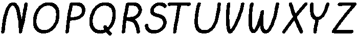 Cotton Cloud Bold Italic otf (700) Font UPPERCASE