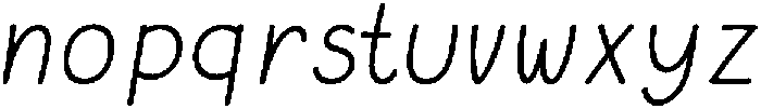 Cotton Cloud Italic otf (400) Font LOWERCASE