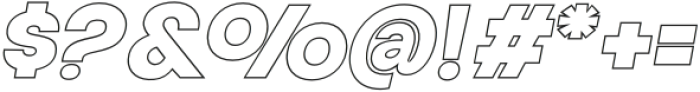 Cottorway Outline Italic EBold otf (700) Font OTHER CHARS