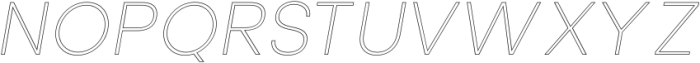 Cottorway Outline Italic ELight otf (300) Font UPPERCASE