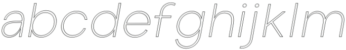 Cottorway Outline Italic ELight otf (300) Font LOWERCASE