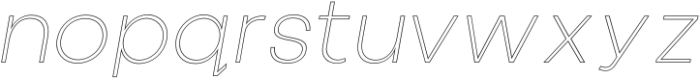 Cottorway Outline Italic ELight otf (300) Font LOWERCASE