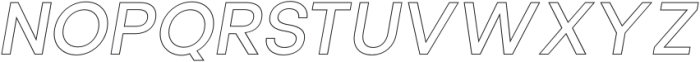 Cottorway Outline Italic Medium otf (500) Font UPPERCASE