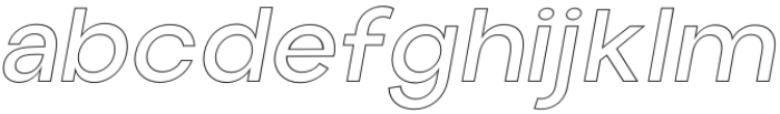 Cottorway Outline Italic Medium otf (500) Font LOWERCASE