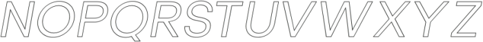 Cottorway Outline Italic Regular otf (400) Font UPPERCASE