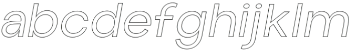 Cottorway Outline Italic Regular otf (400) Font LOWERCASE