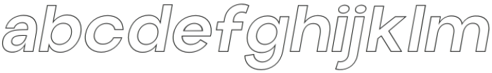Cottorway Outline Italic SemiBold otf (600) Font LOWERCASE
