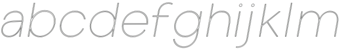 Cottorway Outline Italic Thin otf (100) Font LOWERCASE