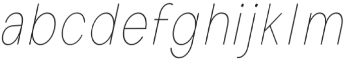 Cottorway Pro crisp Thin Italic otf (100) Font LOWERCASE