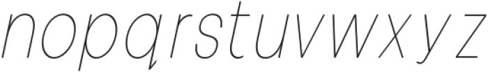 Cottorway Pro crisp Thin Italic otf (100) Font LOWERCASE