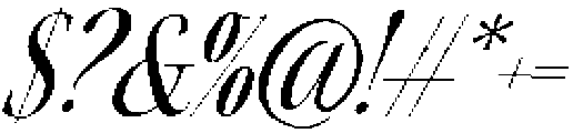 Country Club Italic otf (400) Font OTHER CHARS