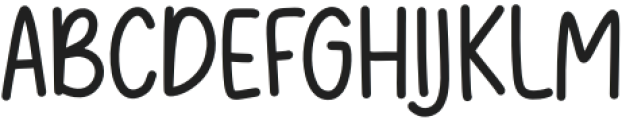 Cozy Notes Regular otf (400) Font UPPERCASE