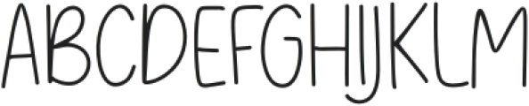 Cozy Notes Thin otf (100) Font UPPERCASE