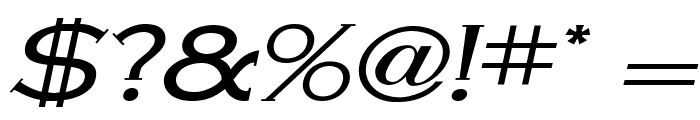 Cobalt Wide Italic Font OTHER CHARS