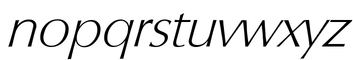 ColumbiaSerial-Xlight-Italic Font LOWERCASE