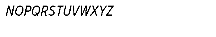 Condensed Regular Italic Font UPPERCASE