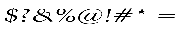 Congo Extended Italic Font OTHER CHARS