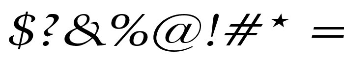 Congo Wide Italic Font OTHER CHARS