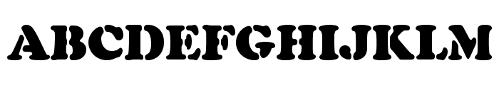 Cooper-Black-Stencil-Regular Font UPPERCASE