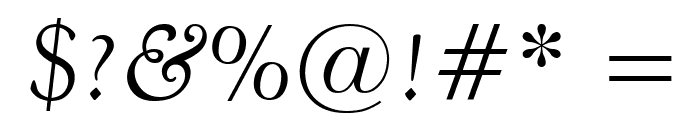 Cordial Italic Font OTHER CHARS