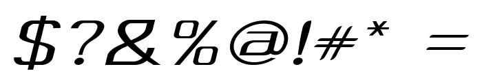 Corina-ExpandedItalic Font OTHER CHARS