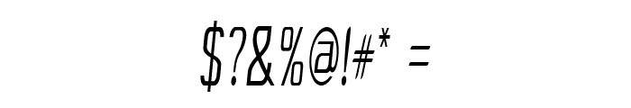 Corina-ExtracondensedItalic Font OTHER CHARS