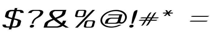Corina-ExtraexpandedItalic Font OTHER CHARS