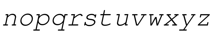 Courier-PS-Italic Font LOWERCASE