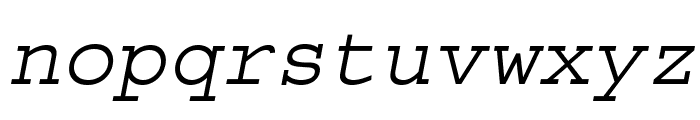 CourierStd-Oblique Font LOWERCASE