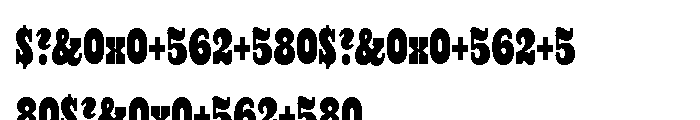 Cowboyslang Condensed Font OTHER CHARS
