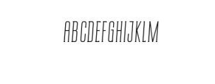 CONQUEST Slab-Light Italic.ttf Font UPPERCASE