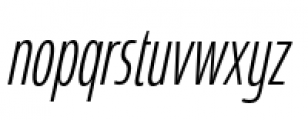 Coegit Compact Light Italic Font LOWERCASE