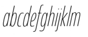 Coegit Compact Thin Italic Font LOWERCASE