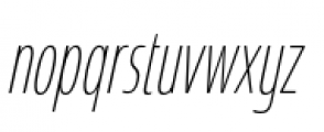 Coegit Compact Thin Italic Font LOWERCASE