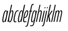 Coegit Compressed Light Italic Font LOWERCASE