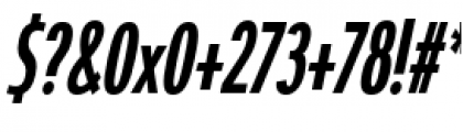 Coegit Compressed Medium Italic Font OTHER CHARS