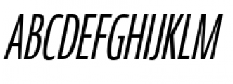 Coegit Compressed Regular Italic Font UPPERCASE