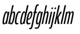 Coegit Compressed Regular Italic Font LOWERCASE