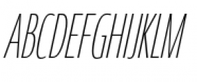 Coegit Compressed Thin Italic Font UPPERCASE