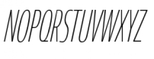 Coegit Compressed Thin Italic Font UPPERCASE