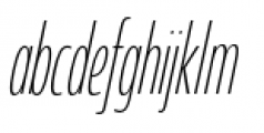Coegit Compressed Thin Italic Font LOWERCASE
