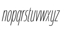 Coegit Compressed Thin Italic Font LOWERCASE