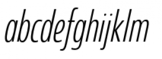 Coegit Condensed Light Italic Font LOWERCASE