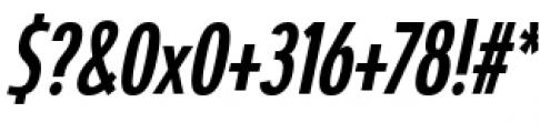 Coegit Condensed Medium Italic Font OTHER CHARS