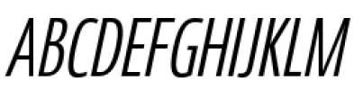 Coegit Condensed Regular Italic Font UPPERCASE