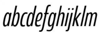 Coegit Condensed Regular Italic Font LOWERCASE