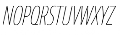 Coegit Condensed Thin Italic Font UPPERCASE