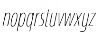 Coegit Condensed Thin Italic Font LOWERCASE