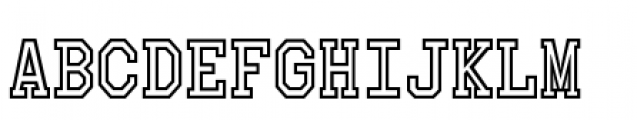 Collegiate 3  Outline Font LOWERCASE