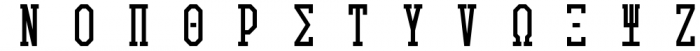Collegiate Greek Monograms Mix B Font LOWERCASE